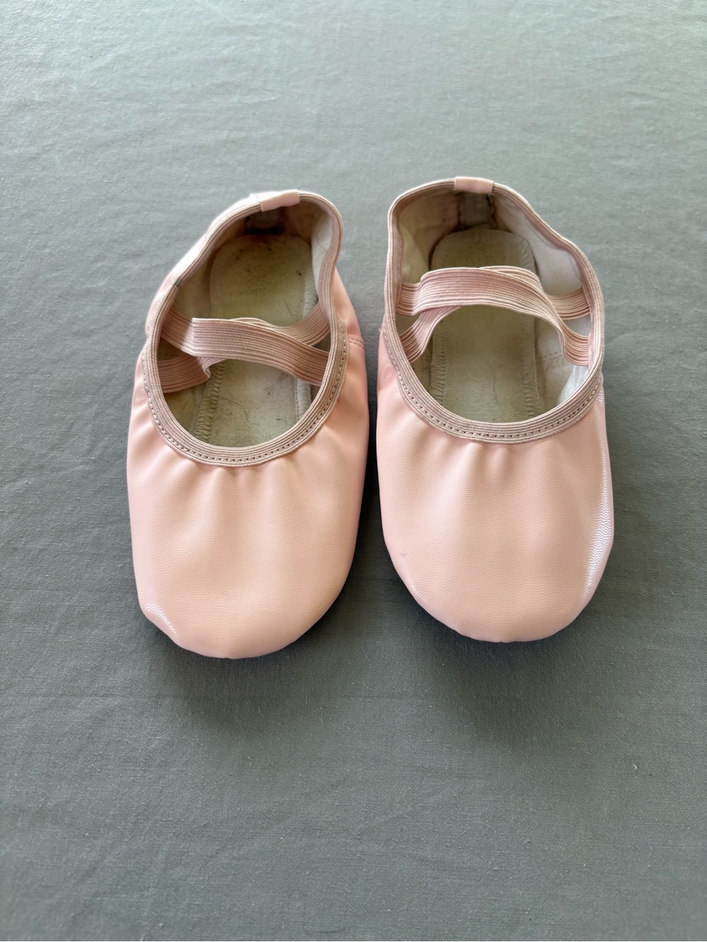 Children's Stelle Pink Ballet Slippers with Elastic Strap size 12